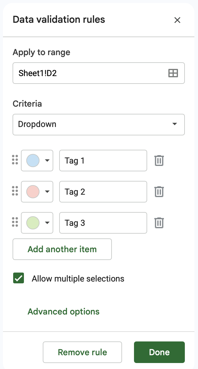 Designated Tags Placeholder