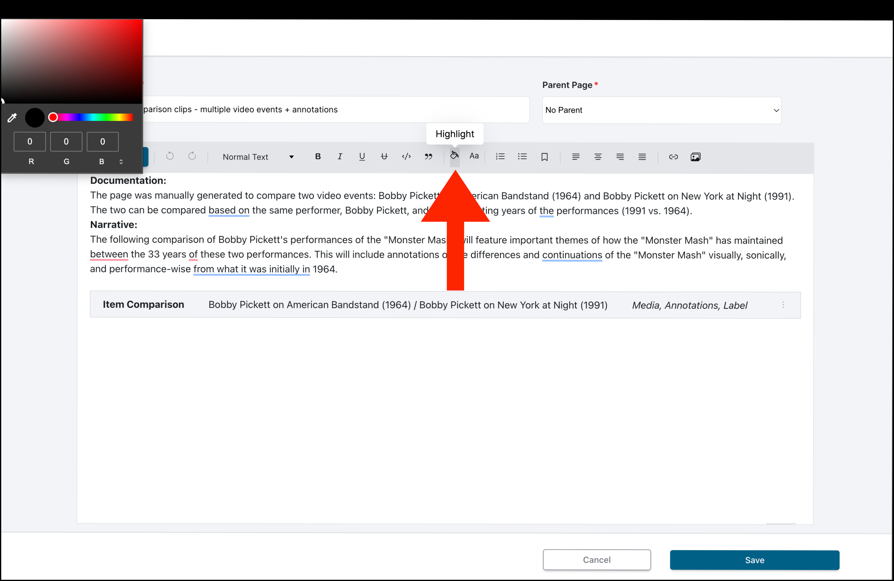 Image 8: Edit Text Formatting