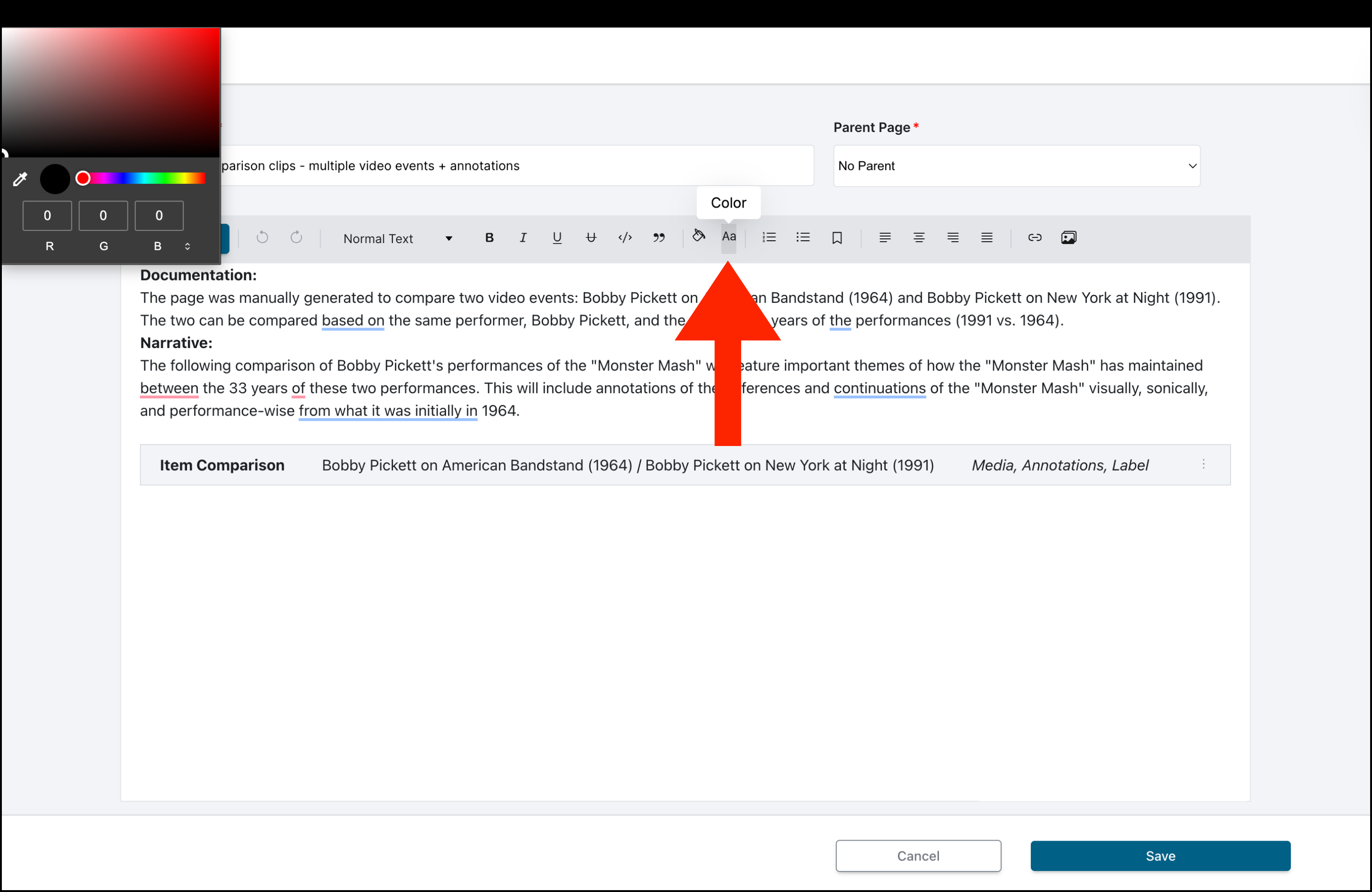 Image 8: Edit Text Formatting